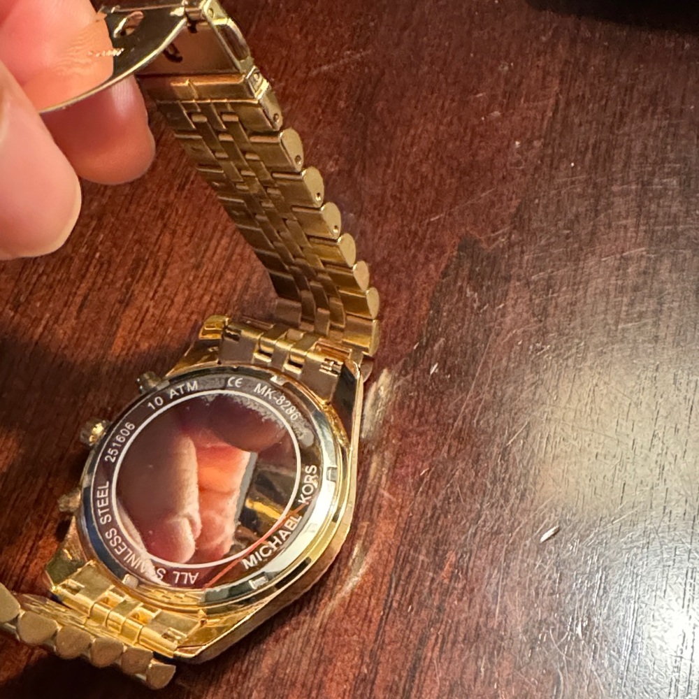 Michael Kors Gold Chronograph Watch with Black Face - Picture 3 of 7